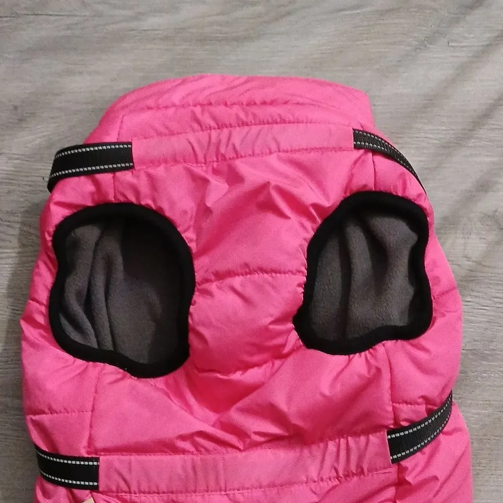Fashion Sports Pink Weather Water proof  Winter Dog Jacket Sz 5XL NWOT